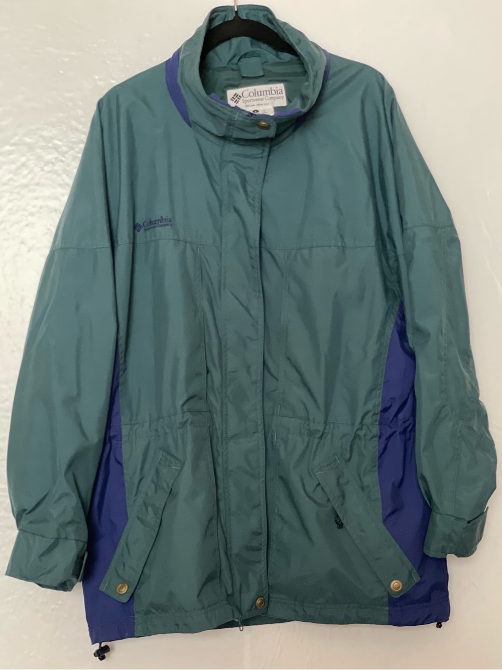 Columbia Women's Teal Color Block Jacket with Purple Panels